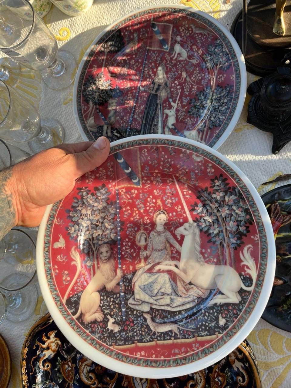 Тарелка декоративная винтажная 2 штуки Limoges