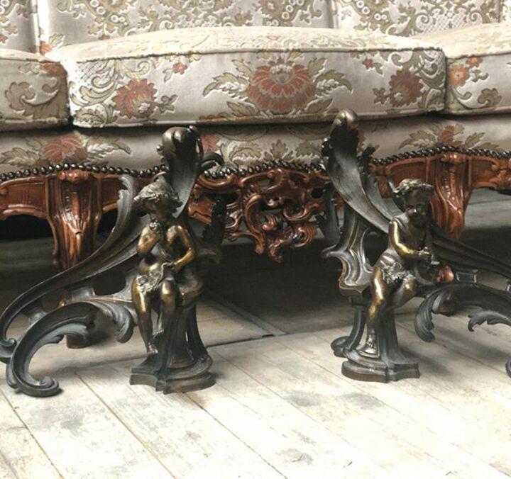 Держатели дров для камина с Путти