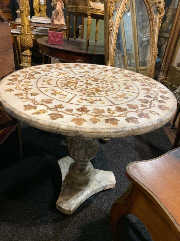 Стол мраморный винтажный