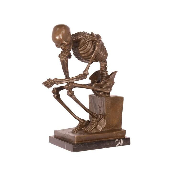 Скульптура/статуэтка из бронзы Скелет Мыслителя