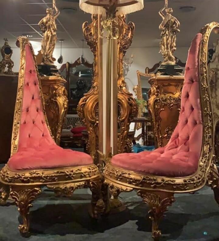 Кресло дамское будуарное в стиле барокко