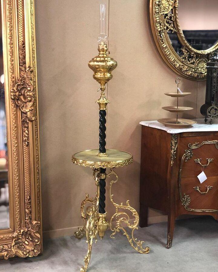 Торшер в стиле Людовика XV из оникса