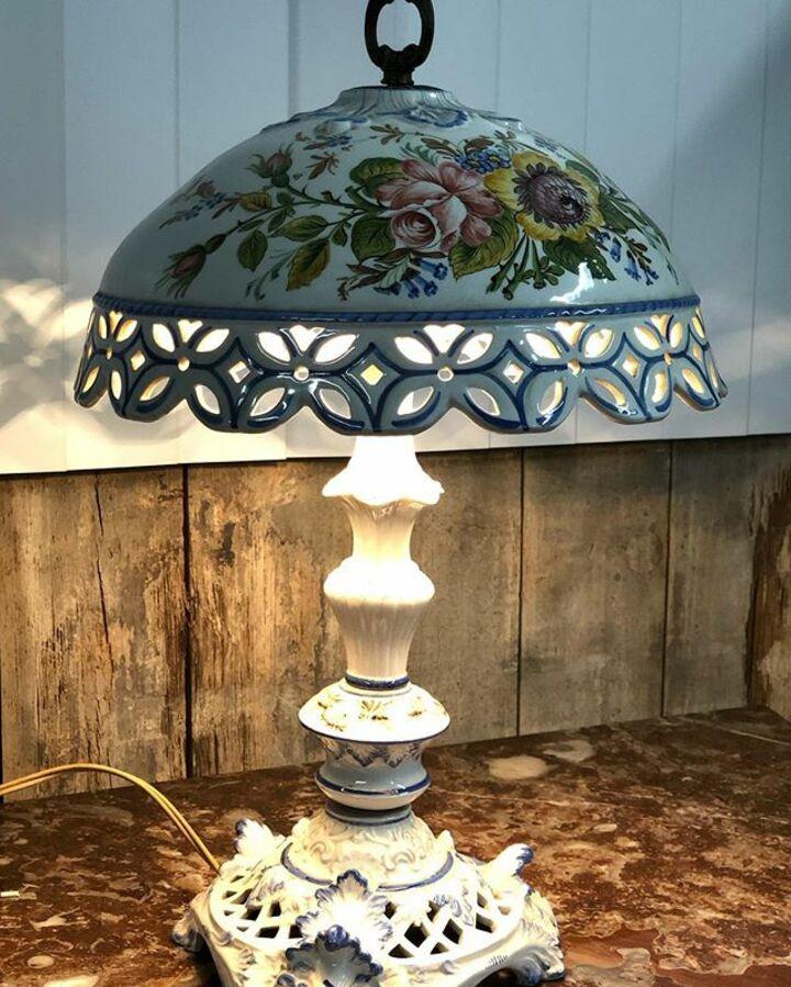 Лампа настольная винтажная