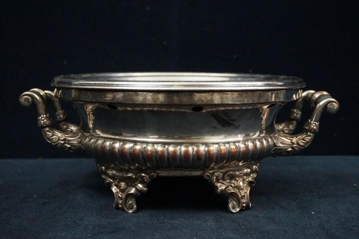 Блюдо для подогрева посеребренное