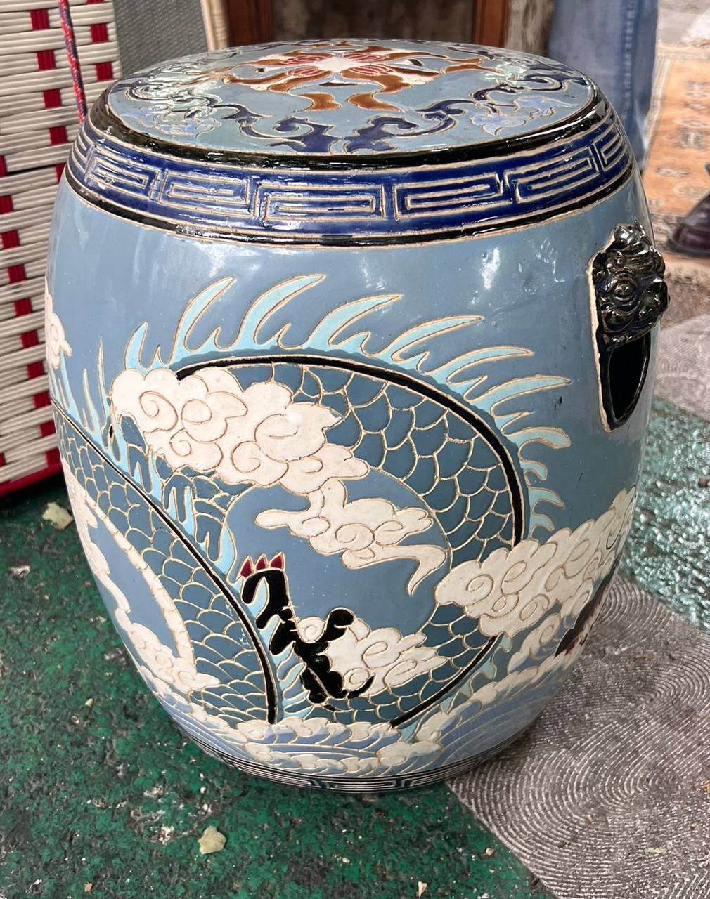 Подставка/Табурет керамический в стие шинуазри