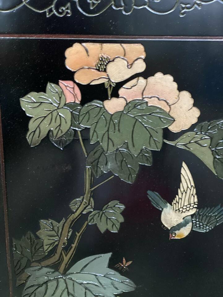 Ширма в стиле шинуазри после реставрации