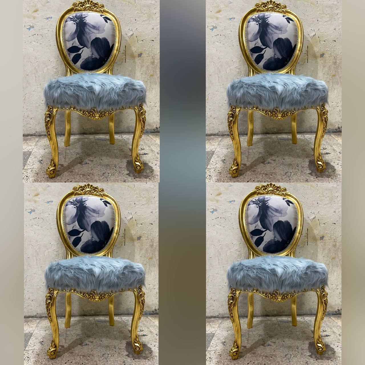 Комплект: Стул 4 штуки в стиле барокко