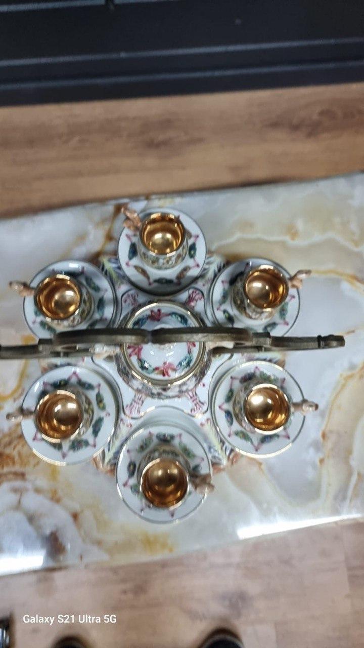 Сервиз чайный/кофейный на подставке от Каподимонте