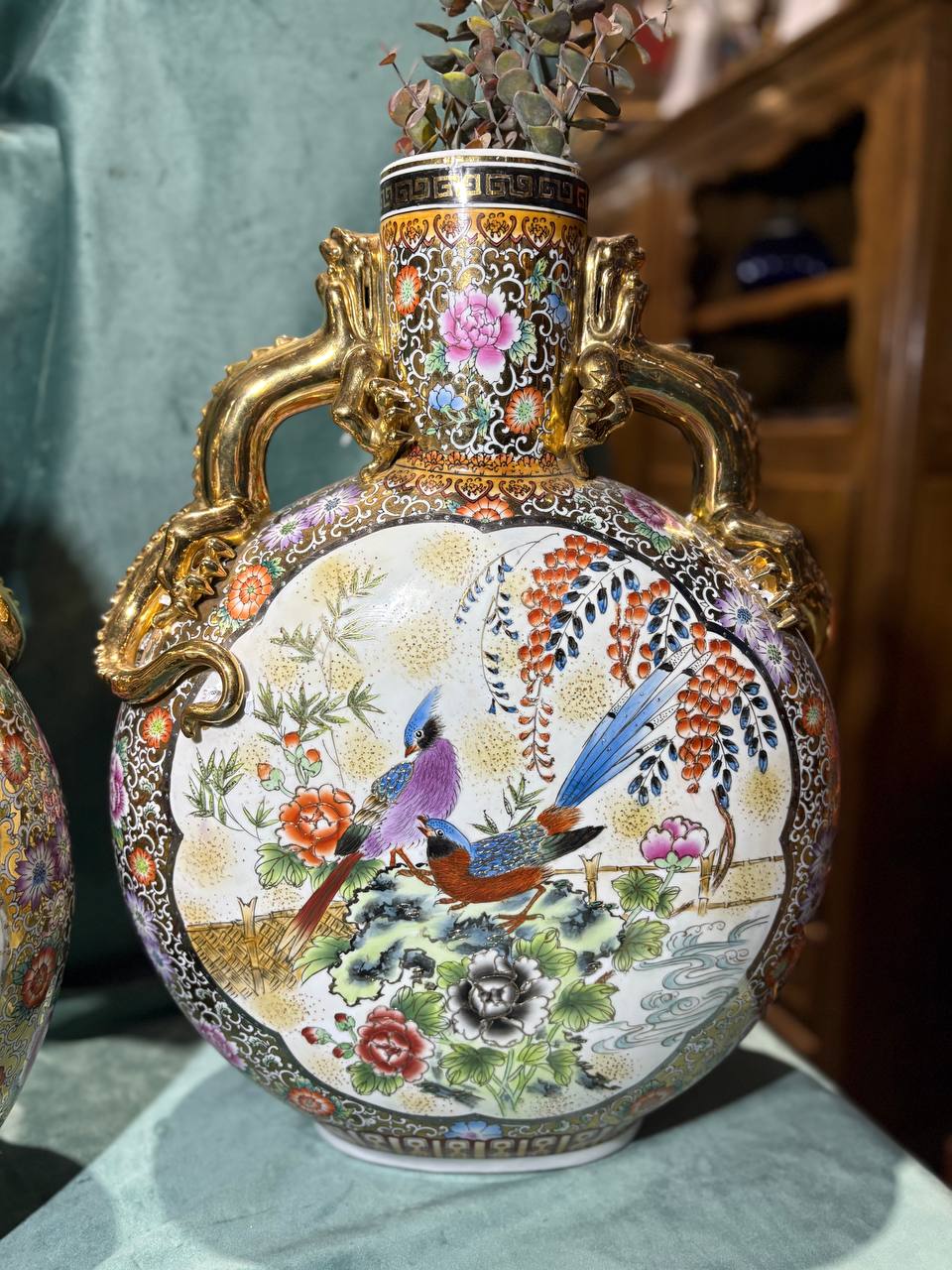 Ваза/Амфора в стиле шинуазри 2 штуки