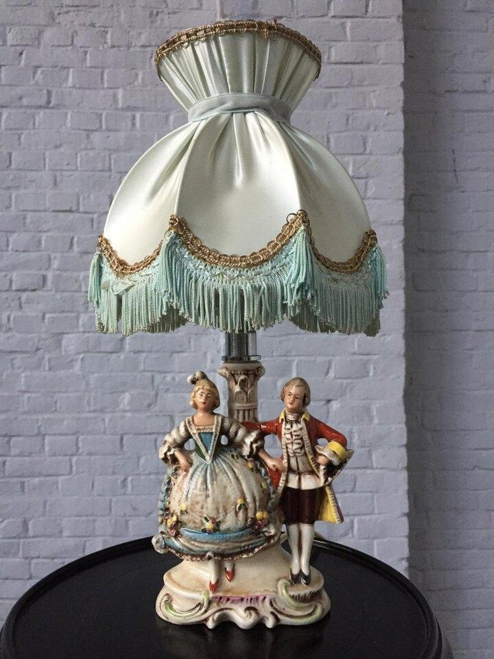 Лампа настольная винтажная Каподимонте