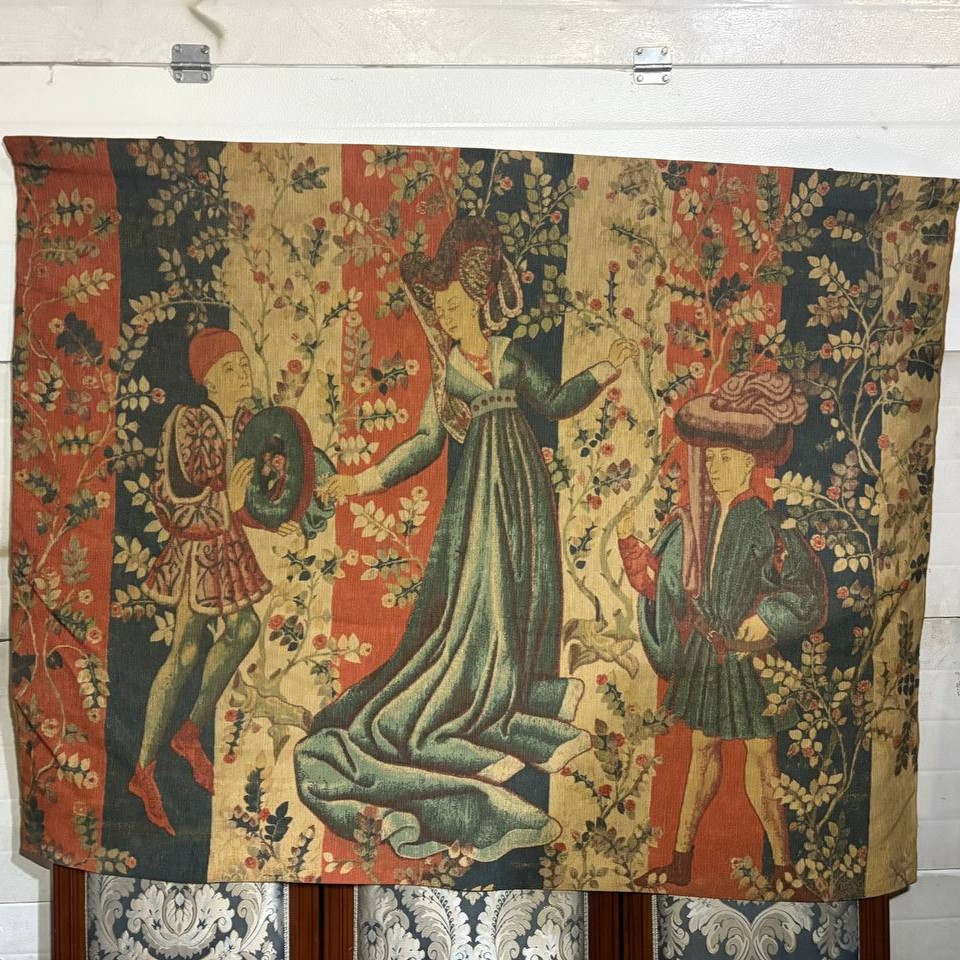 Гобелен винтажный с галантной сценой