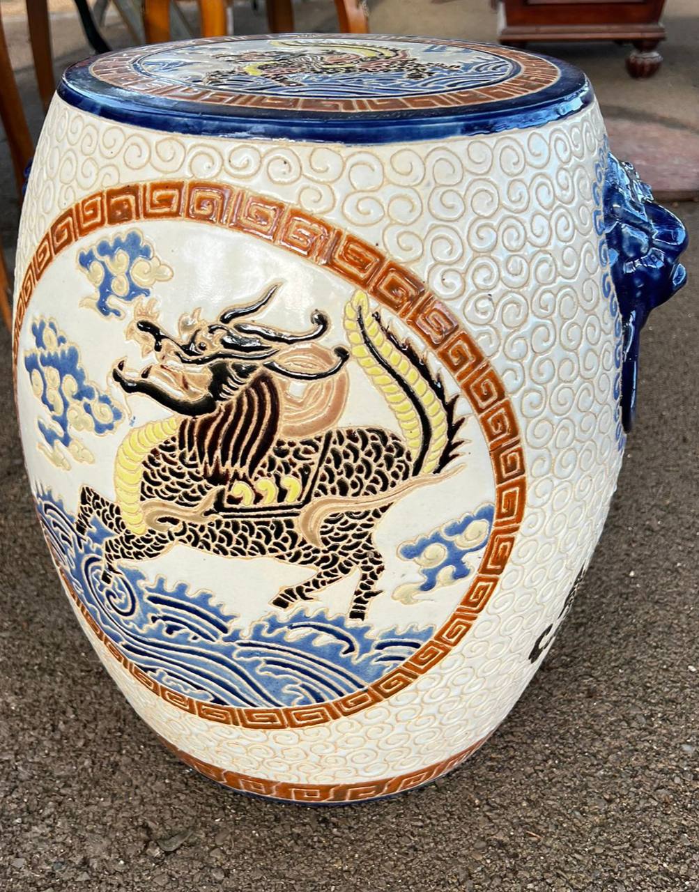 Подставка/Табурет керамический в стие шинуазри