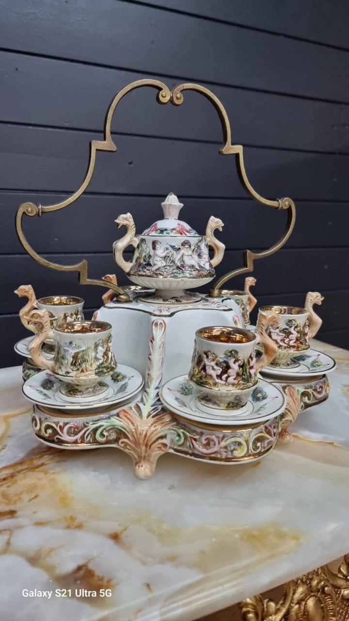 Сервиз чайный/кофейный на подставке от Каподимонте