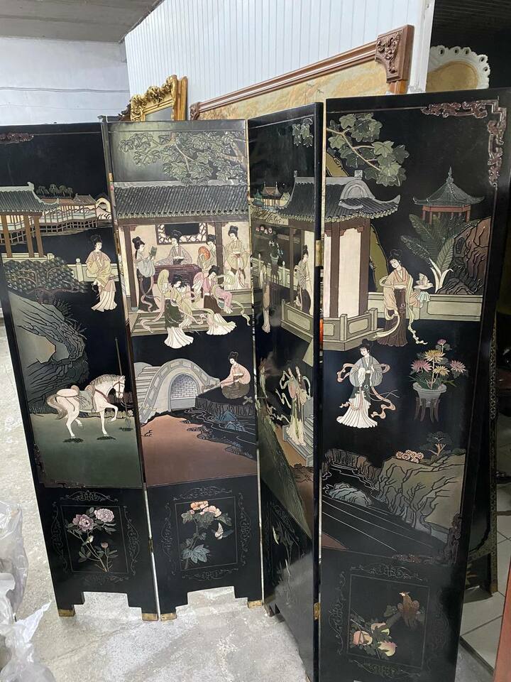 Ширма в стиле шинуазри после реставрации