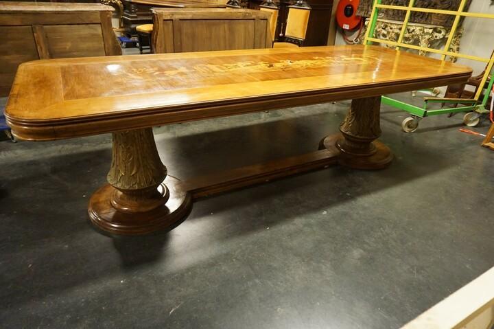 Стол большой обеденный с маркетри