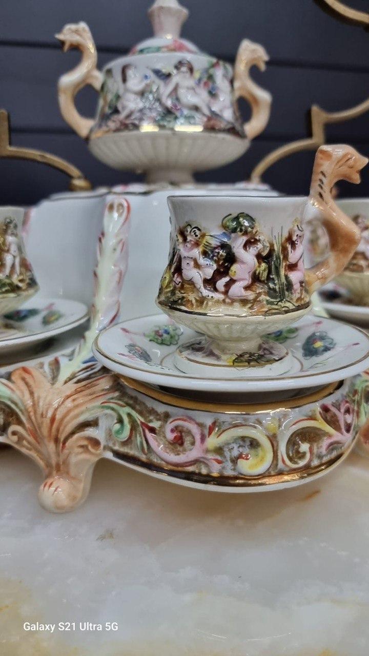 Сервиз чайный/кофейный на подставке от Каподимонте