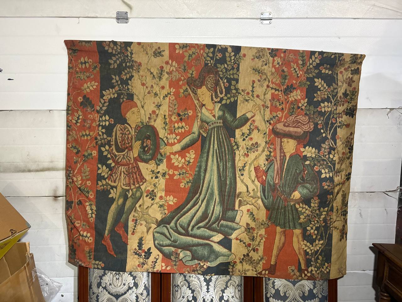 Гобелен винтажный с галантной сценой