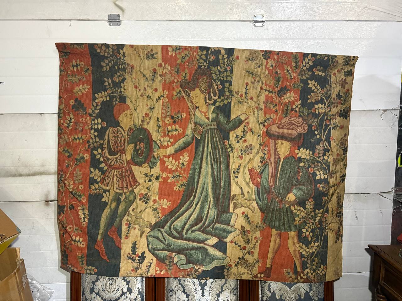 Гобелен винтажный с галантной сценой
