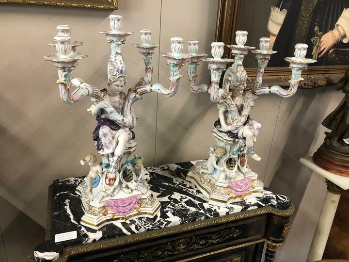 Подсвечник 2 штуки фарфоровый