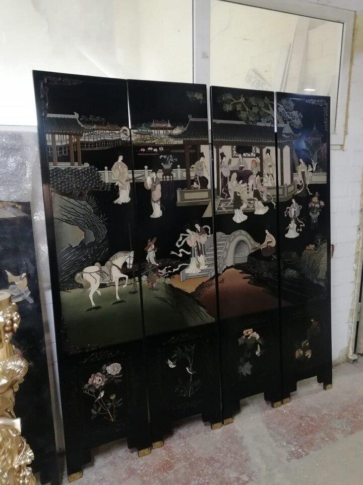 Ширма в стиле шинуазри после реставрации