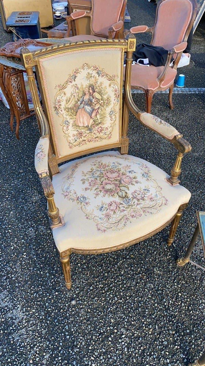 Кресло 2 штуки в стиле Людовика XVI
