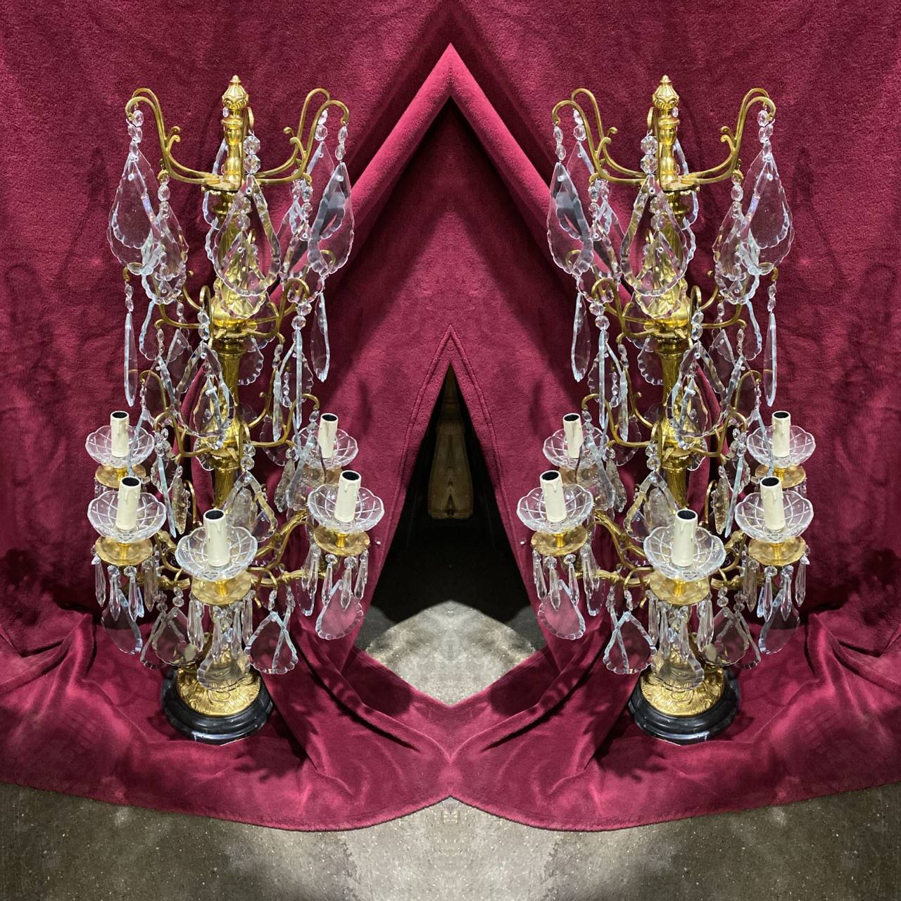 Лампа настольная в форме подсвечника/Жирандоль 2 штуки