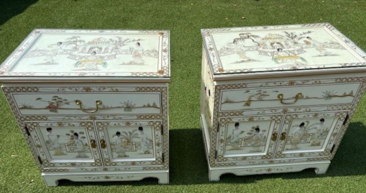 Тумба в стиле шинуазри 2 штуки