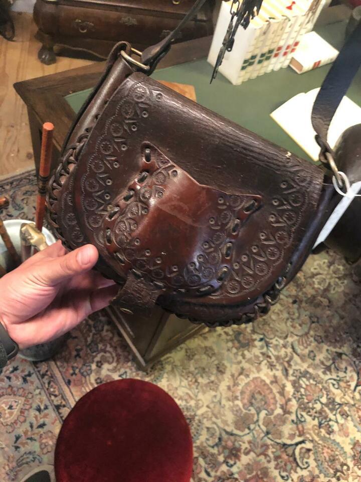 Сумка старинная кожаная