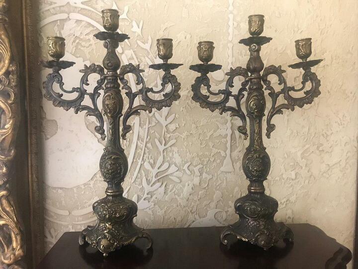 Подсвечник 2 штуки винтажный