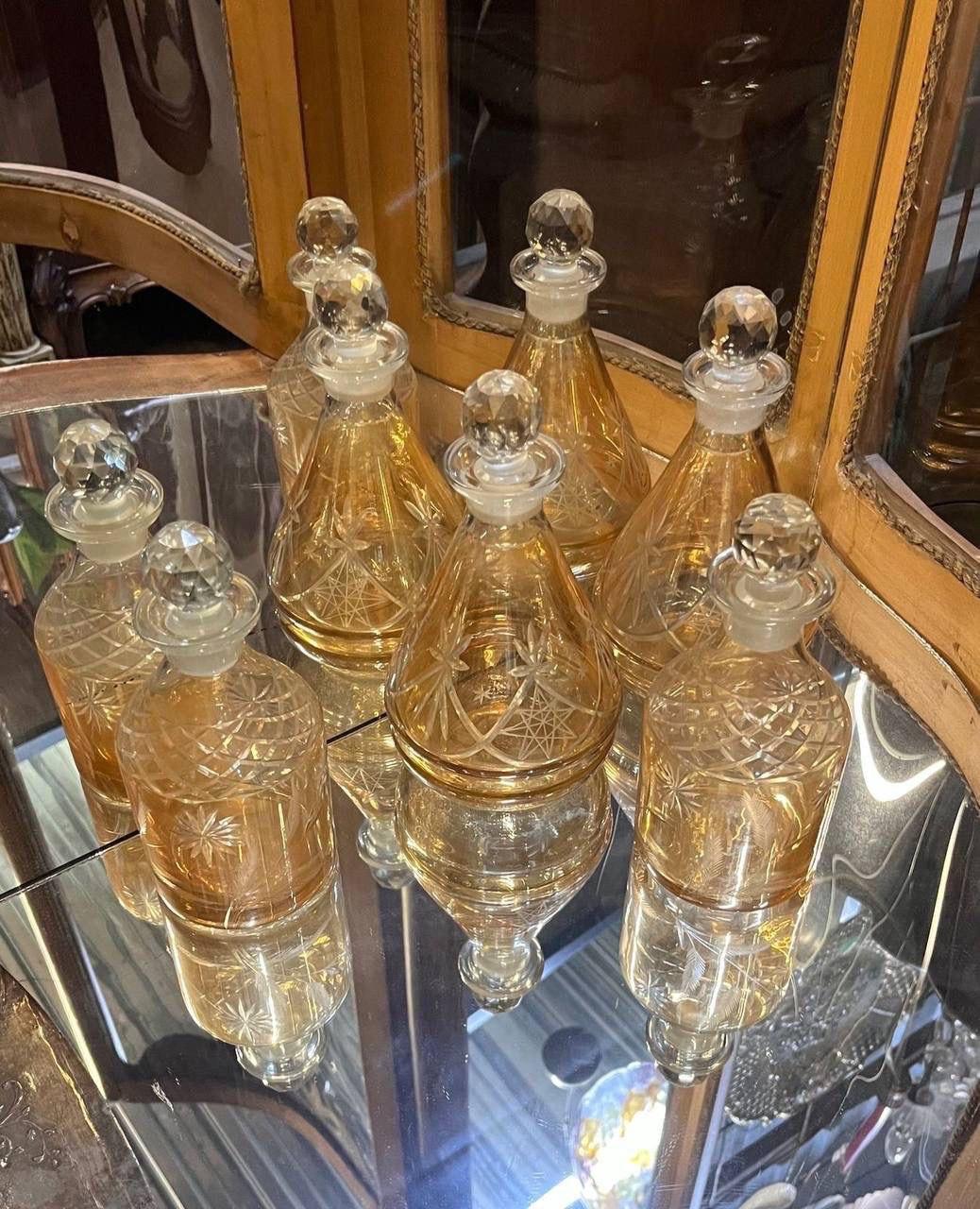 Набор: флакон хрустальный 4 штуки