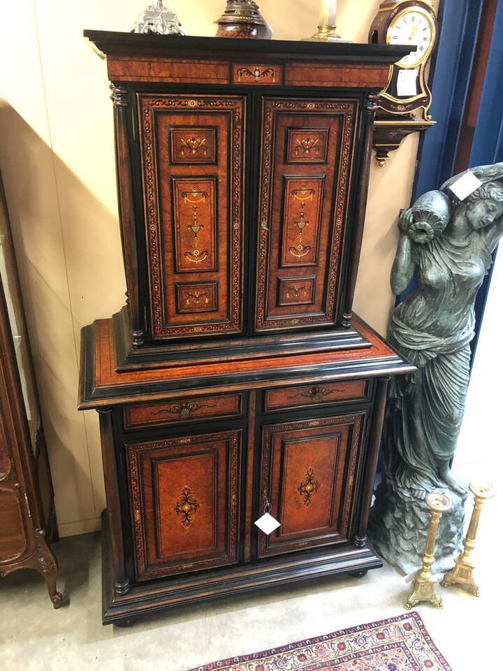 Буфет с маркетри старинный