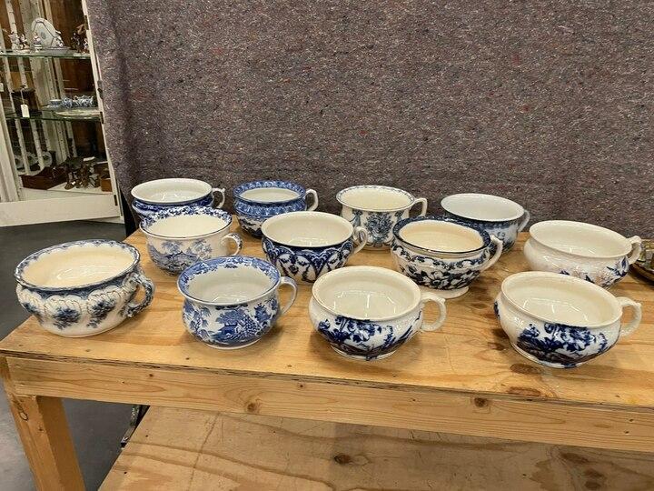 Посуда: вазы/тарелки/чаши винтажные в стиле Делф