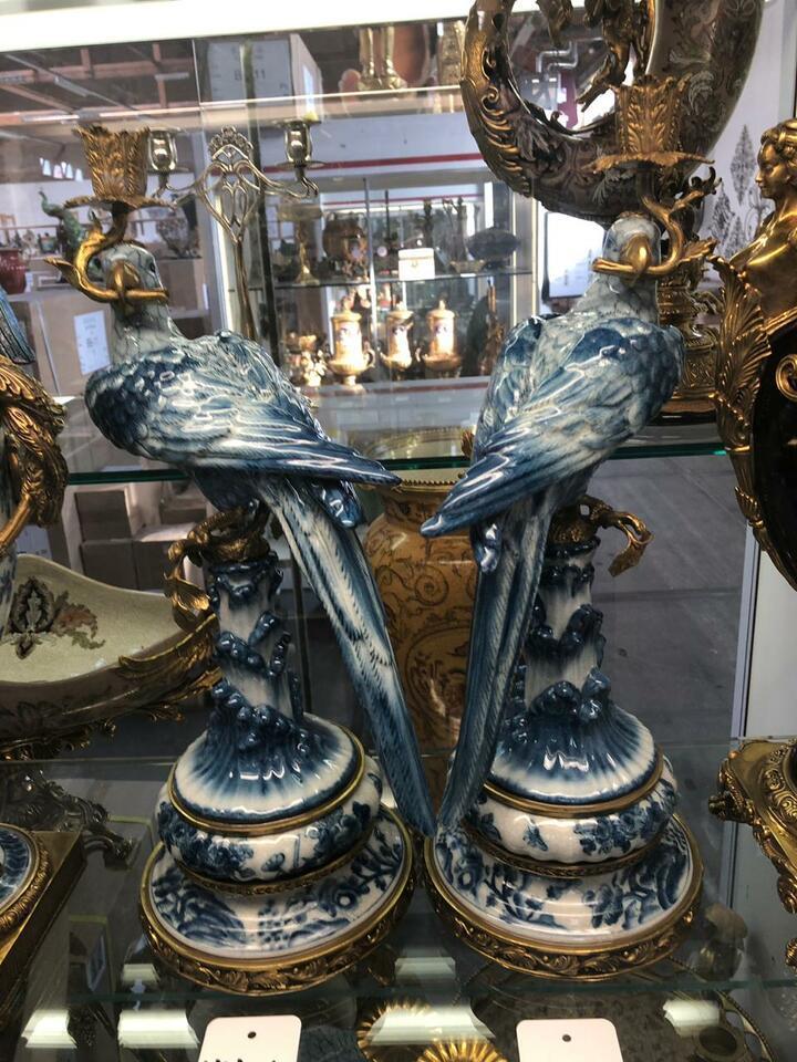 Подсвечник с попугаем 2 штуки