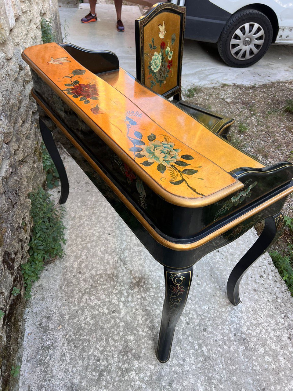 Комплект: Стол/Бюро и Стул в стиле шинуазри