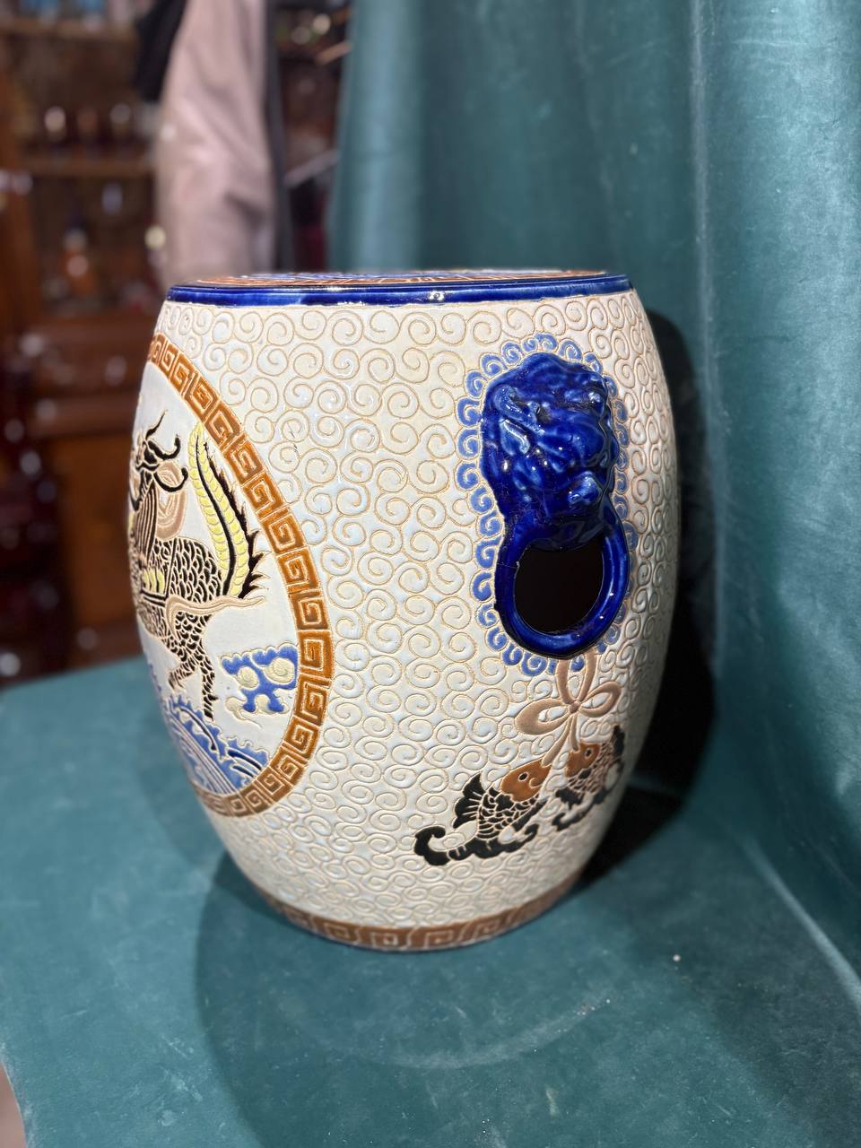 Подставка/Табурет керамический в стие шинуазри