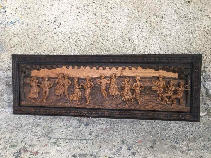 Панно старинное/картина из дерева