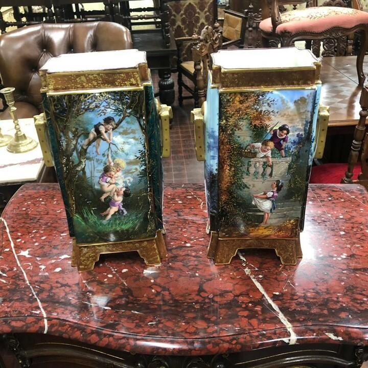 Ваза/Кашпо 2 штуки с росписью