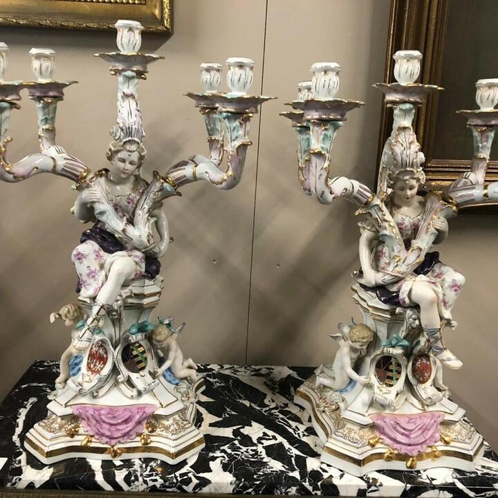 Подсвечник 2 штуки фарфоровый