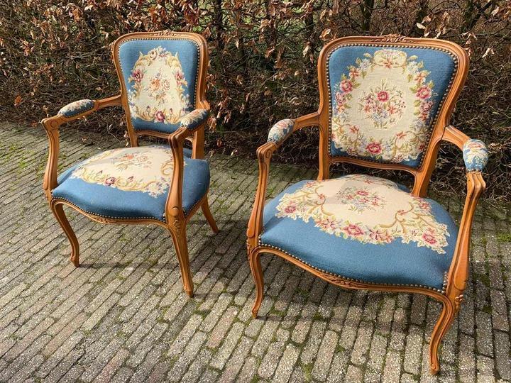 Кресло 2 штуки в стиле Людовика XV