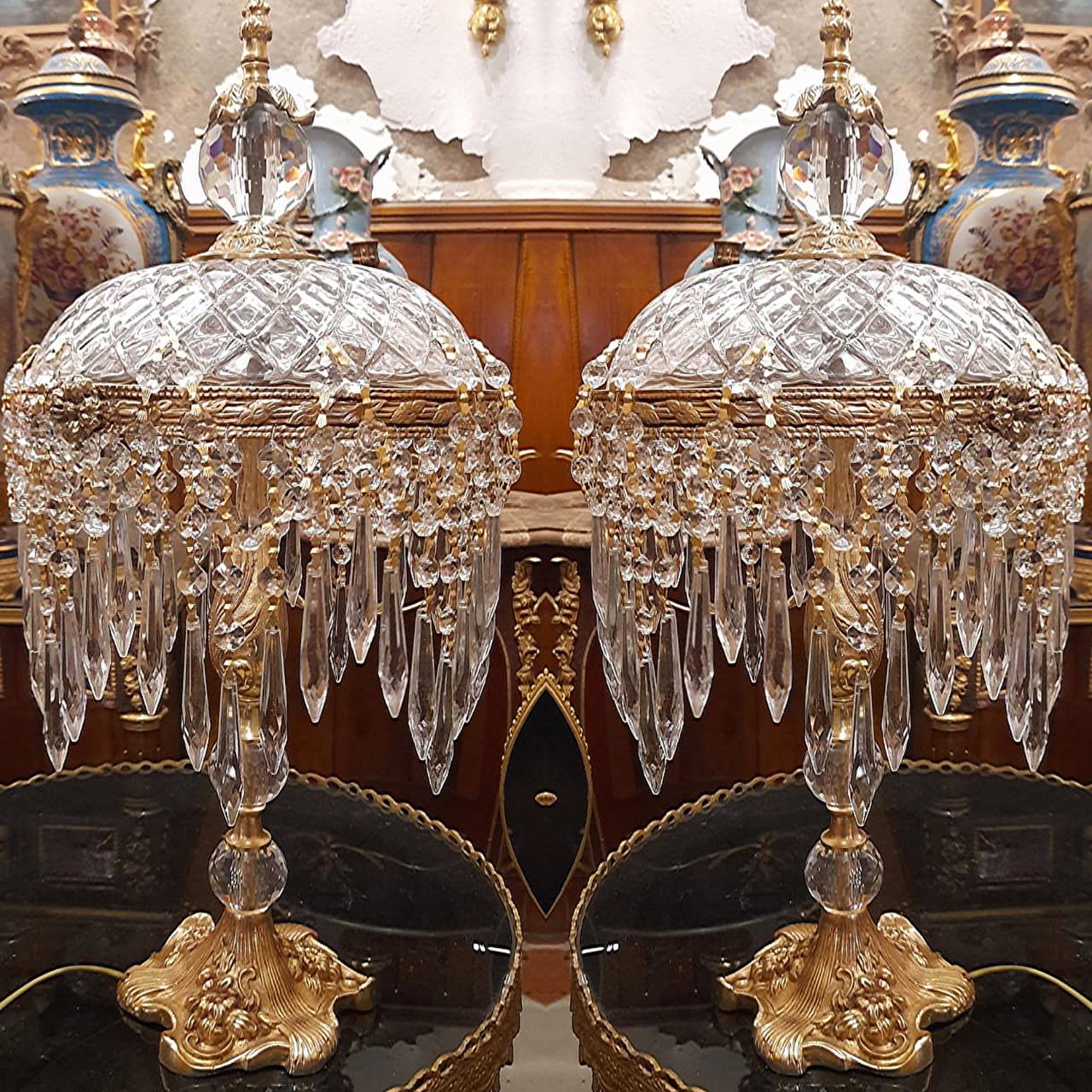 Лампа настольная винтажная 2 штуки