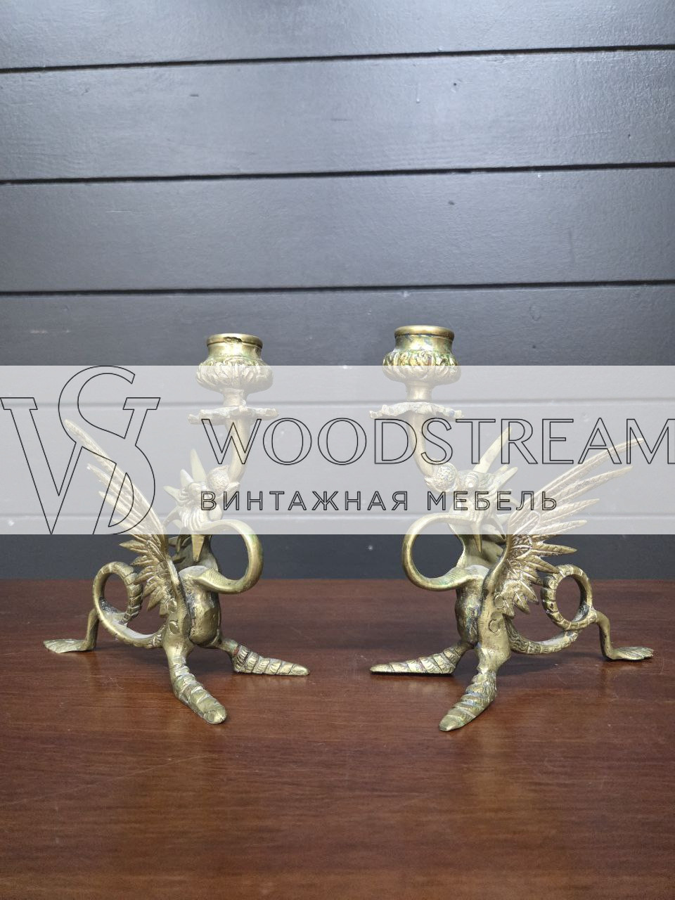 Подсвечник с драконами 2 штуки