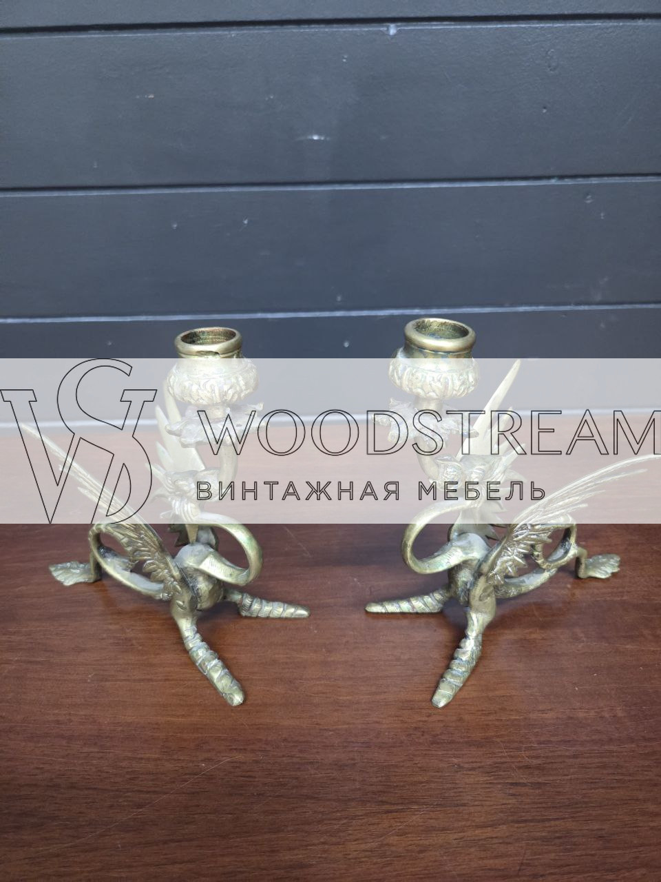 Подсвечник с драконами 2 штуки