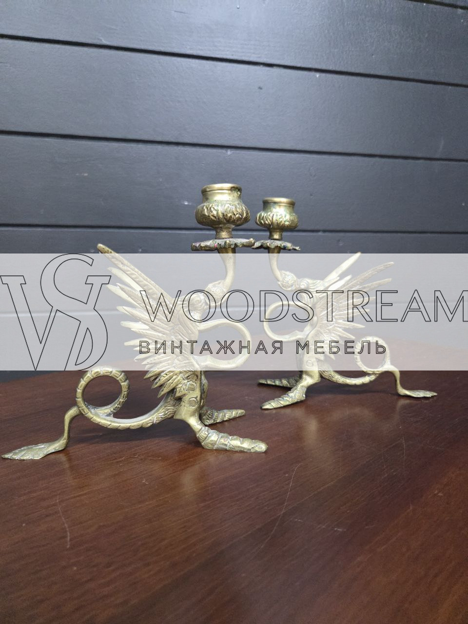 Подсвечник с драконами 2 штуки