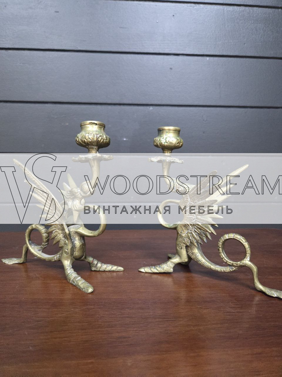 Подсвечник с драконами 2 штуки
