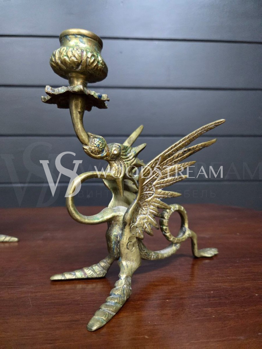 Подсвечник с драконами 2 штуки
