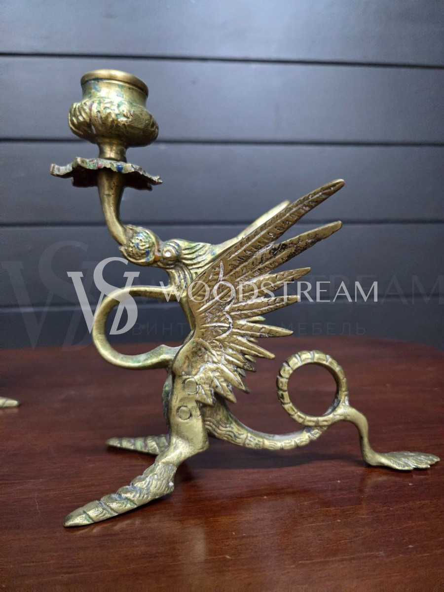 Подсвечник с драконами 2 штуки
