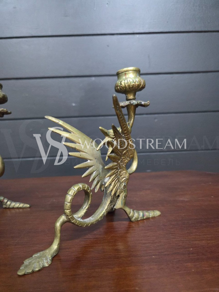 Подсвечник с драконами 2 штуки