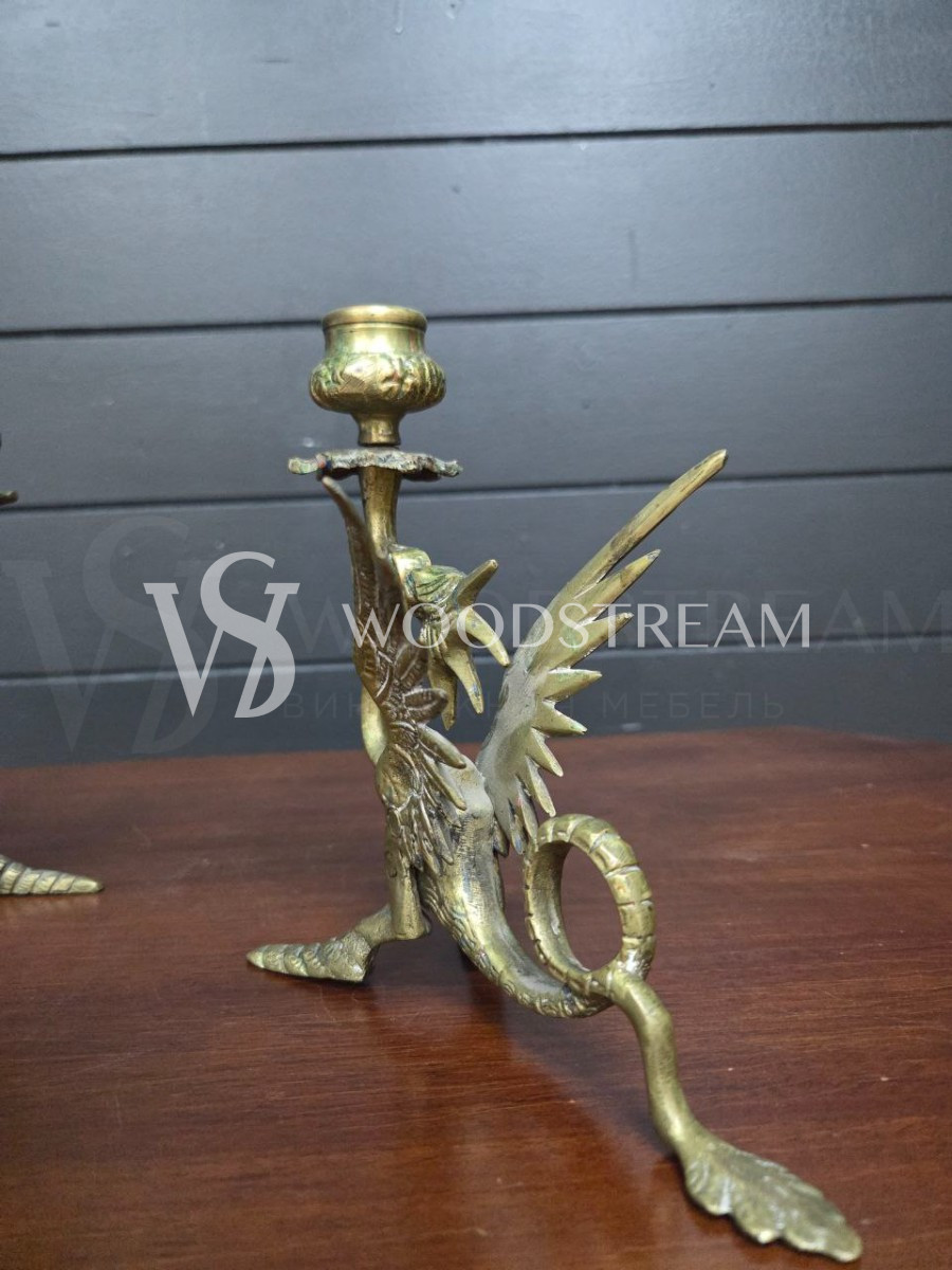 Подсвечник с драконами 2 штуки