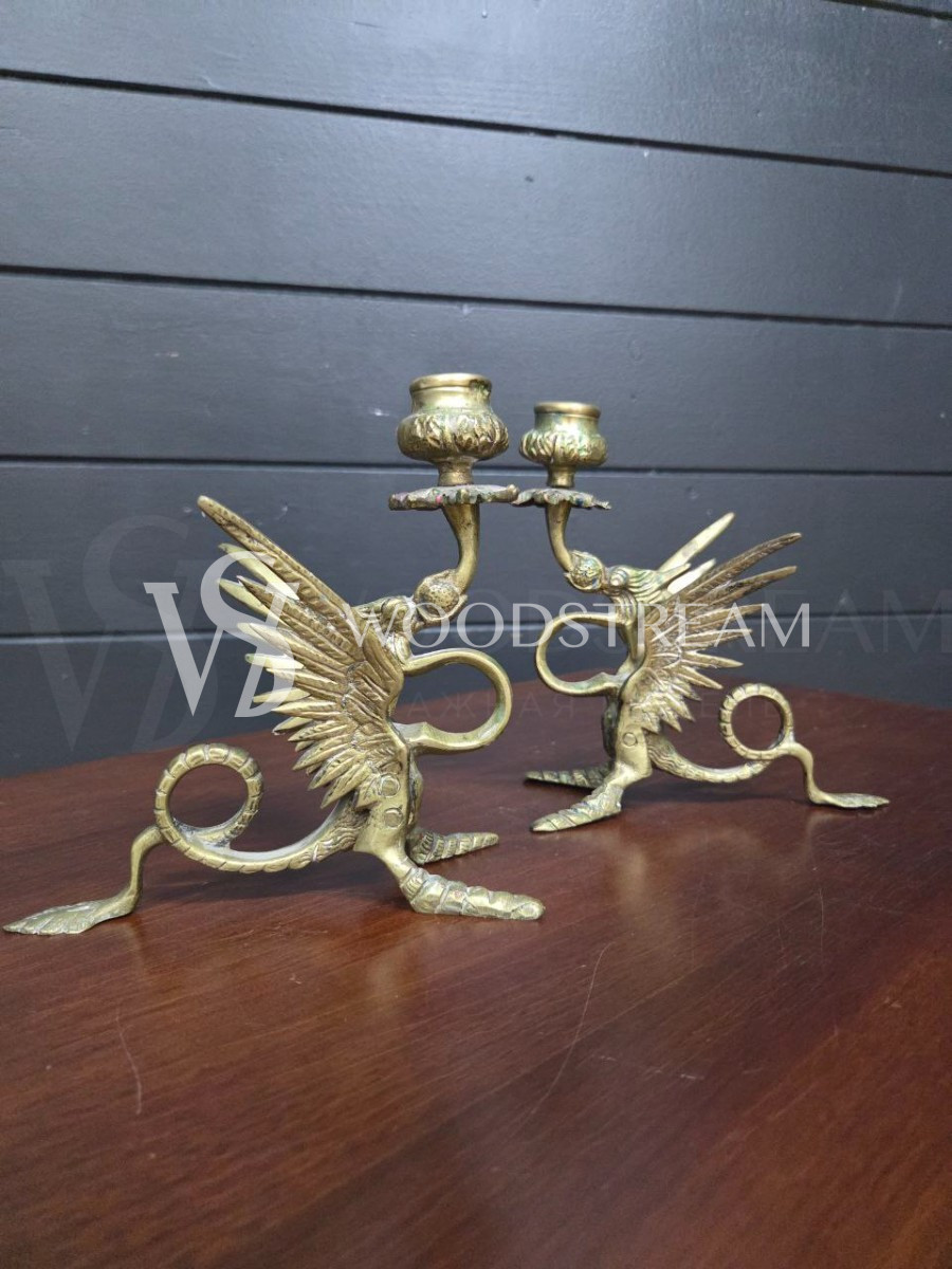 Подсвечник с драконами 2 штуки