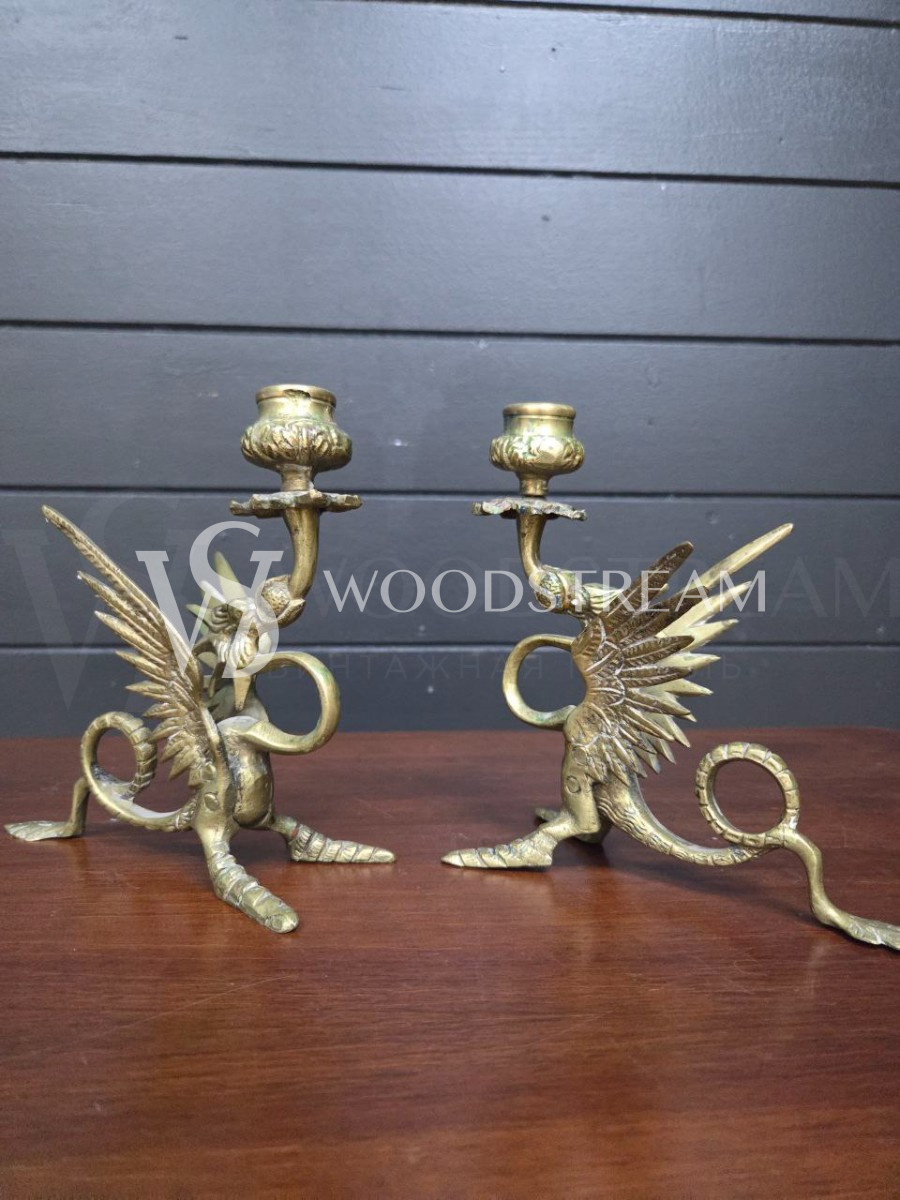 Подсвечник с драконами 2 штуки